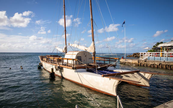 The vaka, Marumaru Atua, sits ready, waiting for the great and important voyage ahead.