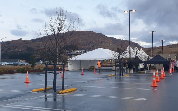 The pop-up Covid-19 testing centre in Queenstown.