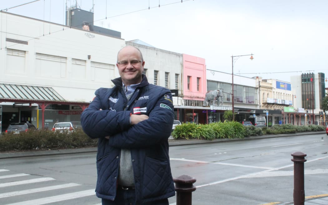 File photo. HWCP Management director Scott O'Donnell celebrates government investment at Invercargill CBD redevelopment.