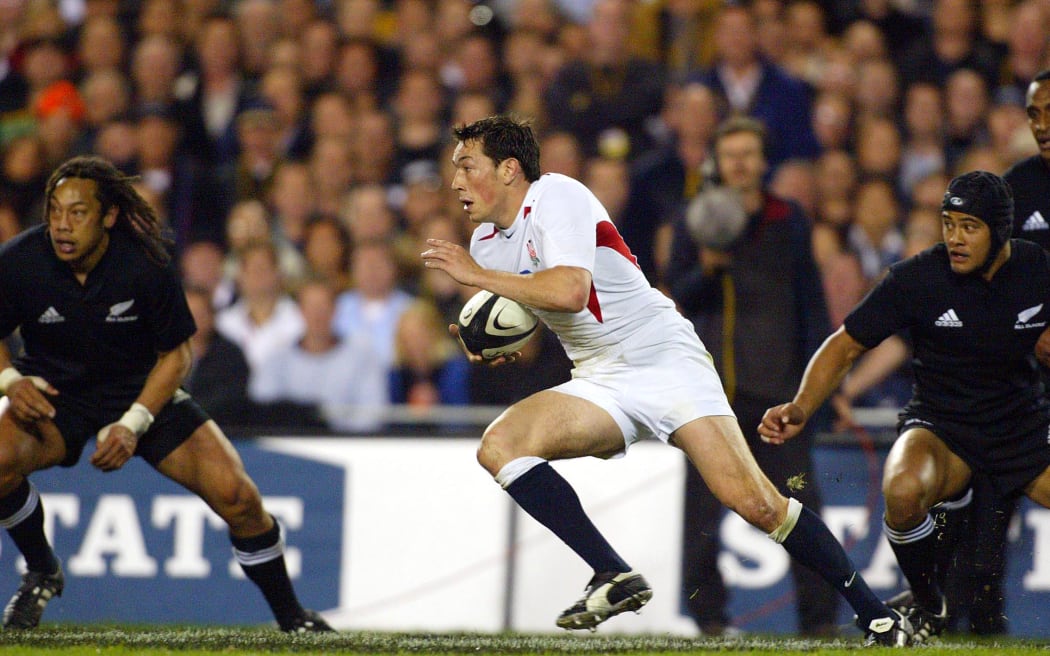 England's Tom Voyce during the All Blacks Test, Eden Park, 2024.