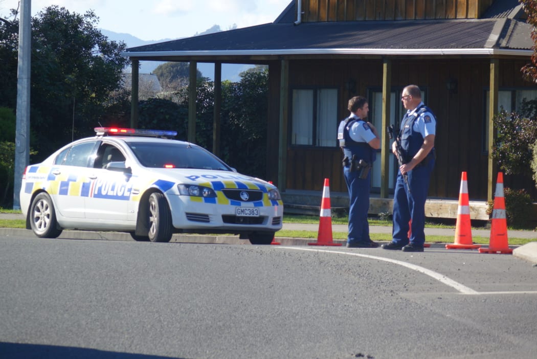 Armed police in Richmond, Nelson.