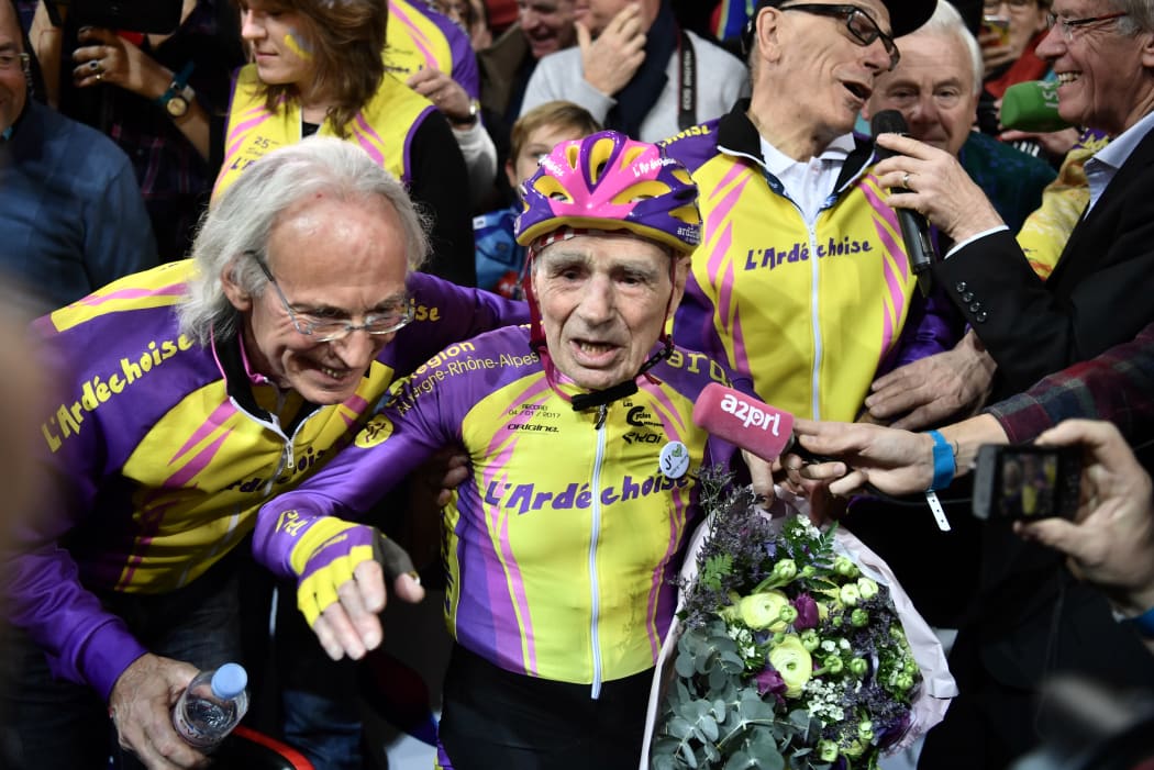 Robert Marchand now holds a new record for the furthest distance cycled in one hour.