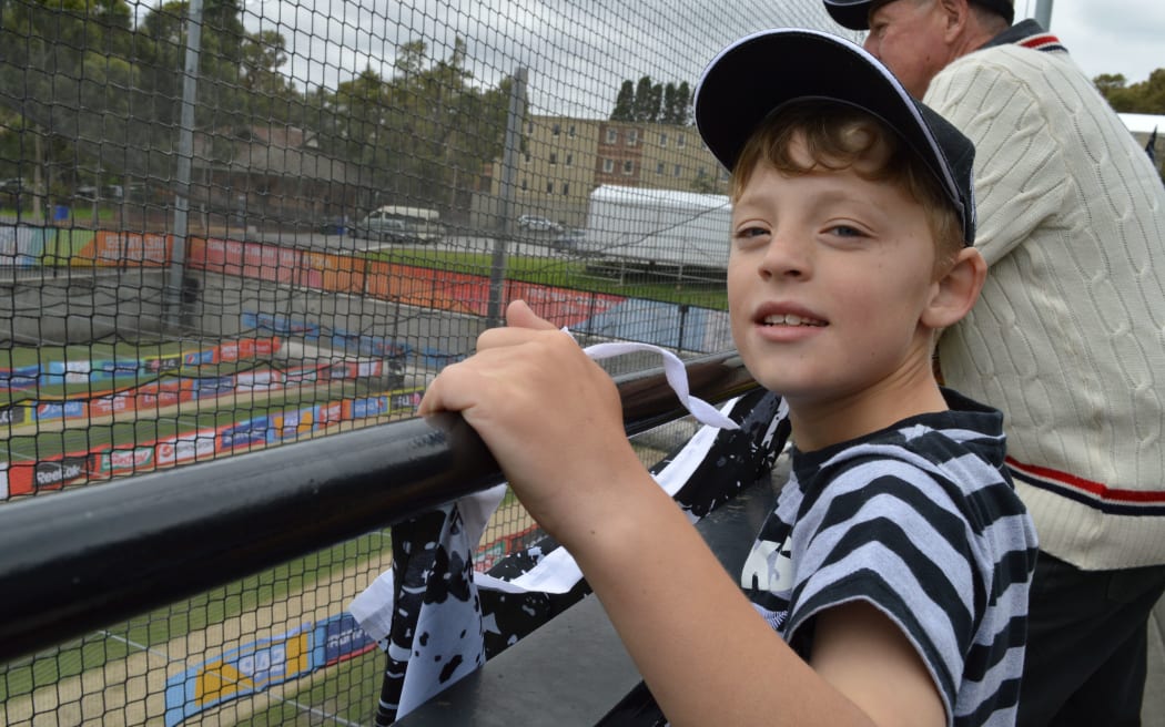 Eight-year-old Nick Bradford is a passionate Black Caps fan.
