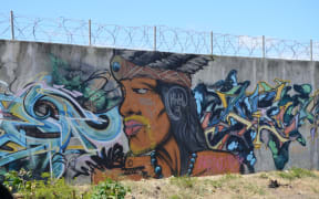 New Caledonia prison wall