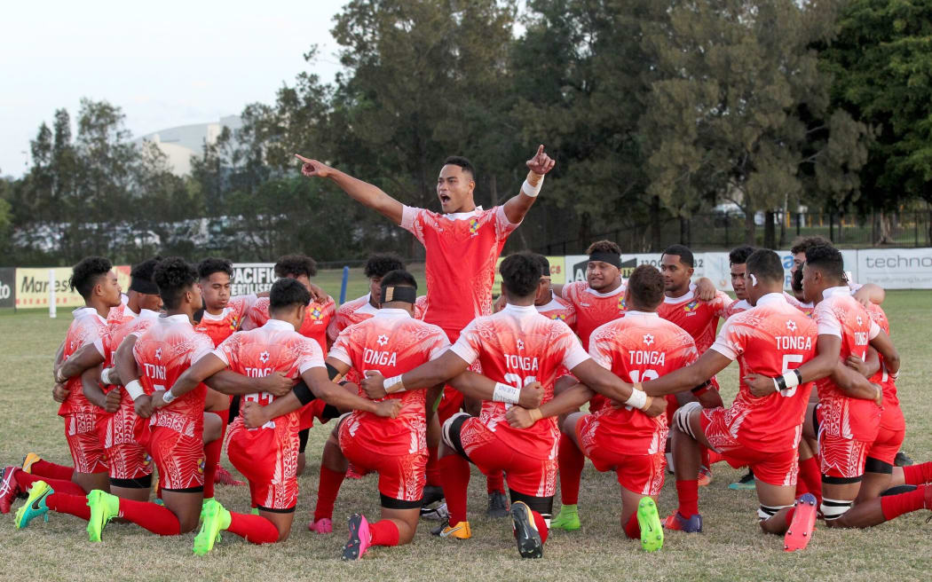 The Tonga Under 20s perform the Sipi Tau.