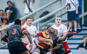 The Papua New Guinea national team in action.