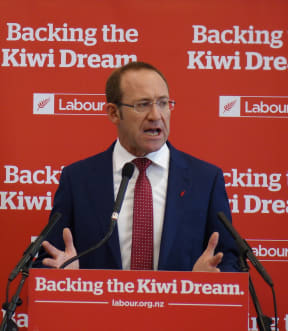Andrew Little announces Labour's affordable housing policy in Auckland.
