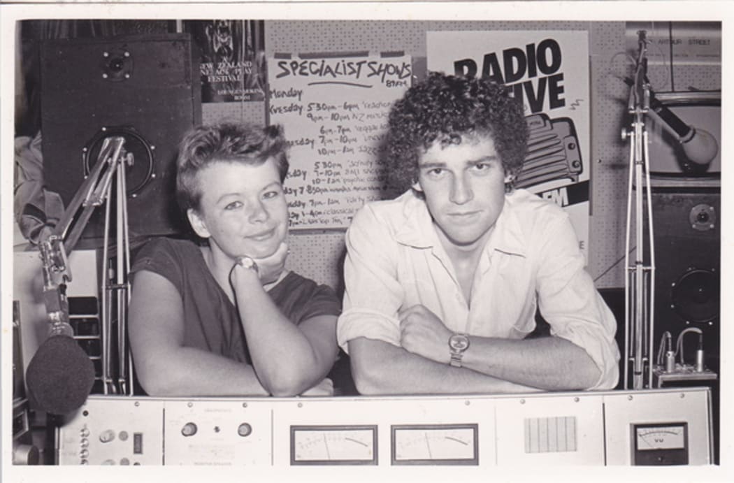 1984 Radio Active co-managers Linda Dale and Stu Birch. Photo Stu Birch.
