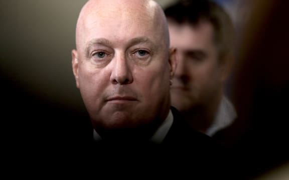 Prime Minister Christopher Luxon is questioned by media after his State of the Nation on 18 February.