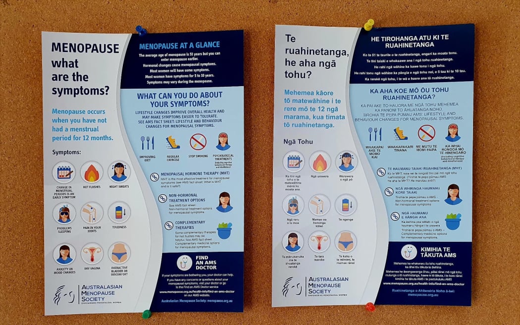 Australasian Menopause Society posters being distributed by advocates Menopause Matters NZ