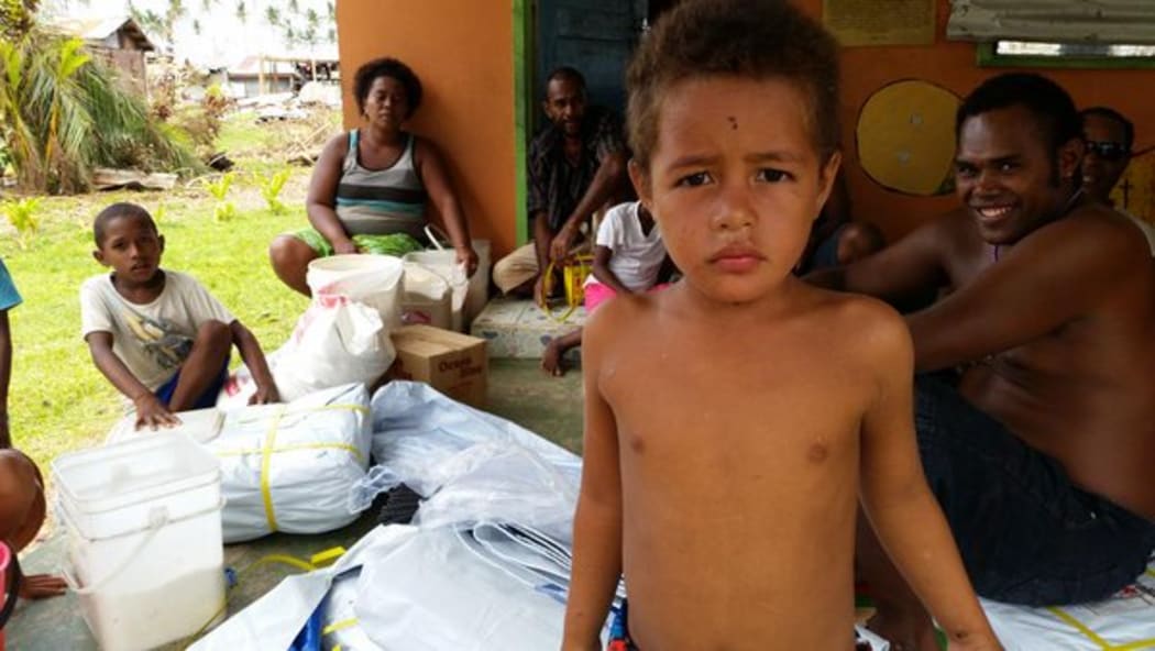 Families staying at the Kindergarten in Fiji's Taveuni have just received supplies.