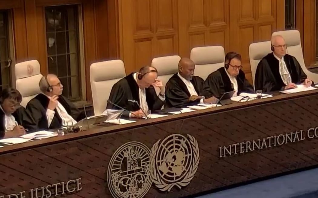The International Court of Justice hearings which began earlier this month.