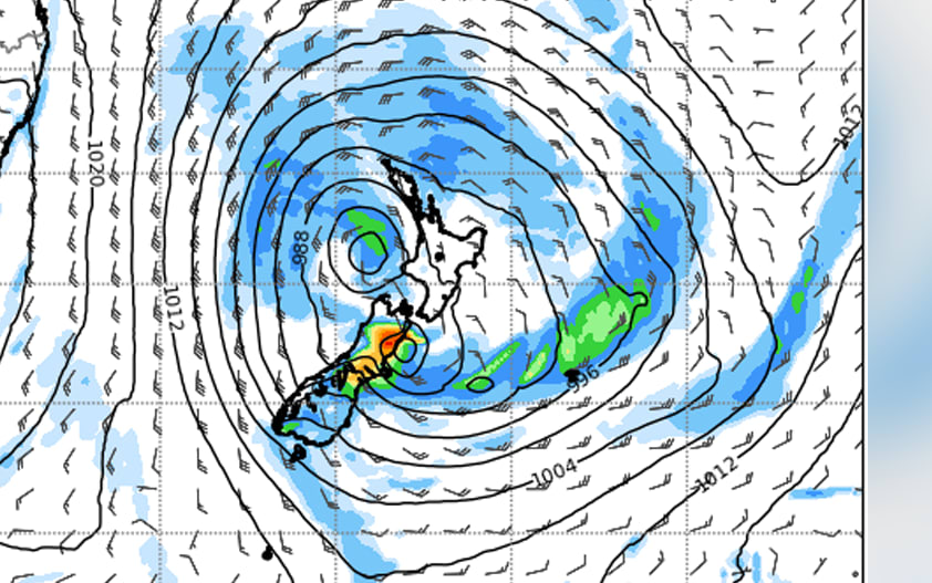 MetService rain radar as wild weather set to hit Canterbury.