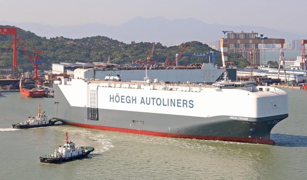 Norway's Hoegh Trigger, the world's largest car carrier.