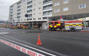10 fire appliances were sent to Auckland's Newmarket following a rubbish fire in a car park near the train station.