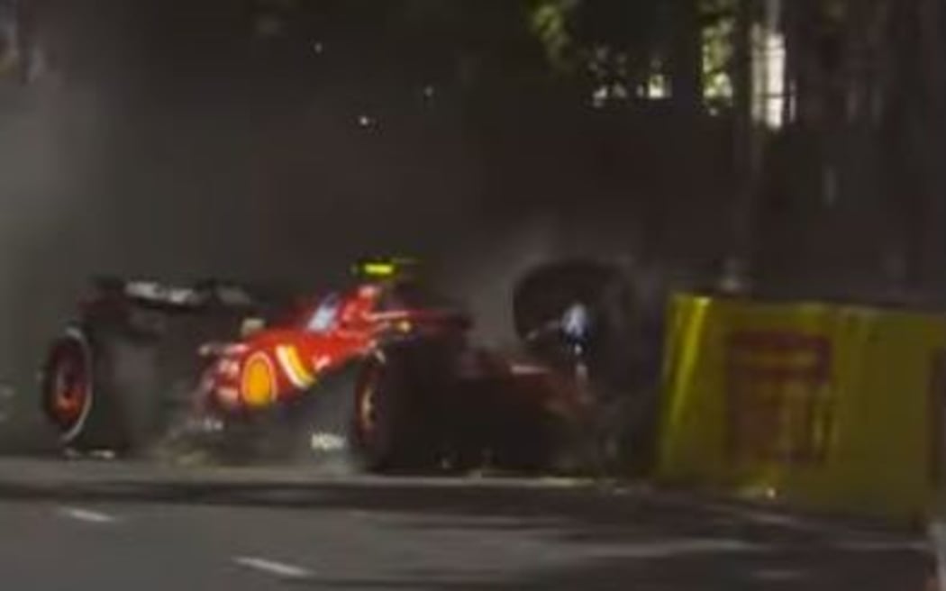 Sergio Perez crashed in the Azerbaijan Grand Prix on 15 September 2024.