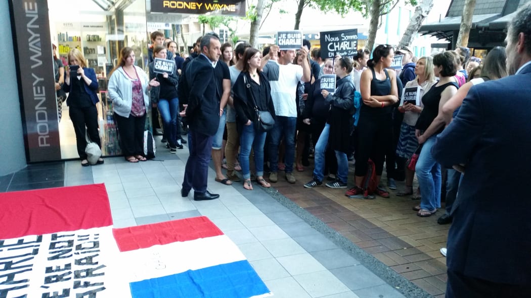 About 200 people attended the vigil in Wellington.
