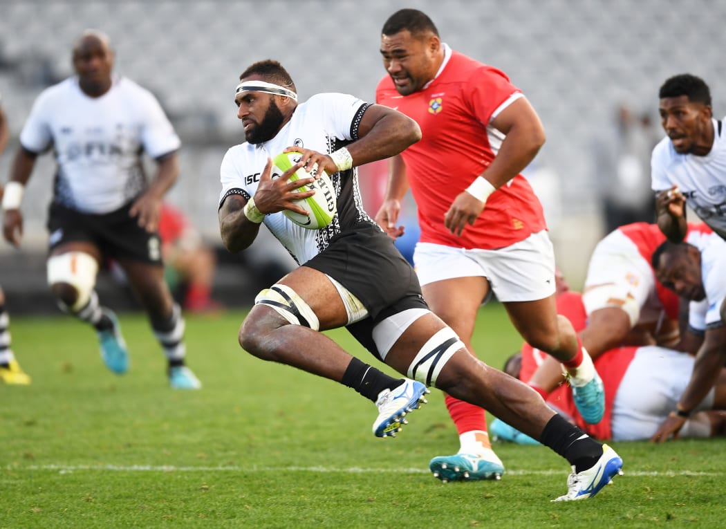 Fiji Flanker Semi Kunatani impressed with the ball in hand against Tonga