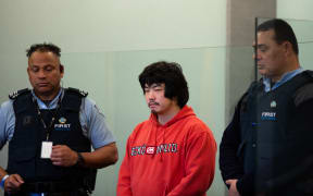 Accused murderer Gabriel Hikari Yad-Elohim pleads not guilty to murdering  69-year-old Michael Mulholland in a Housing New Zealand block of flats in Western Springs, Auckland.
