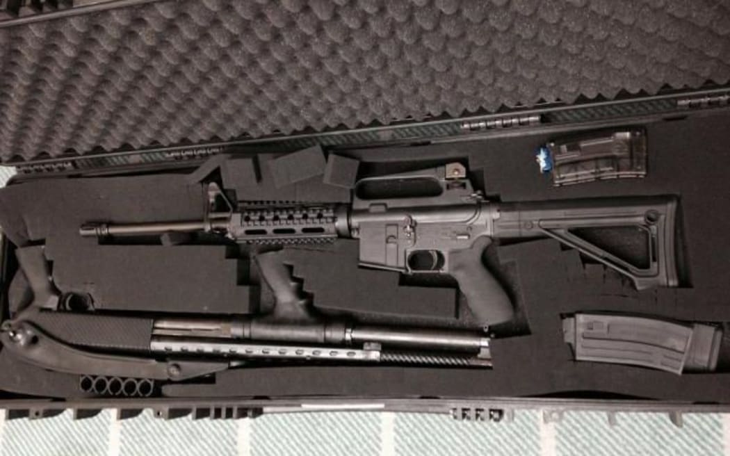 The seized weapons