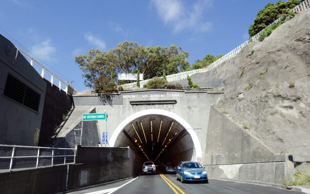 WELLINGTON - MARCH 01:Mount Victoria Tunnel on March 01 2013 in Wellington, New Zealand. round 45,000 vehicles pass through the Mount Victoria each day.