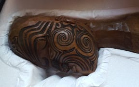 A wooden bust of Hongi Hika carved by the chief himself.