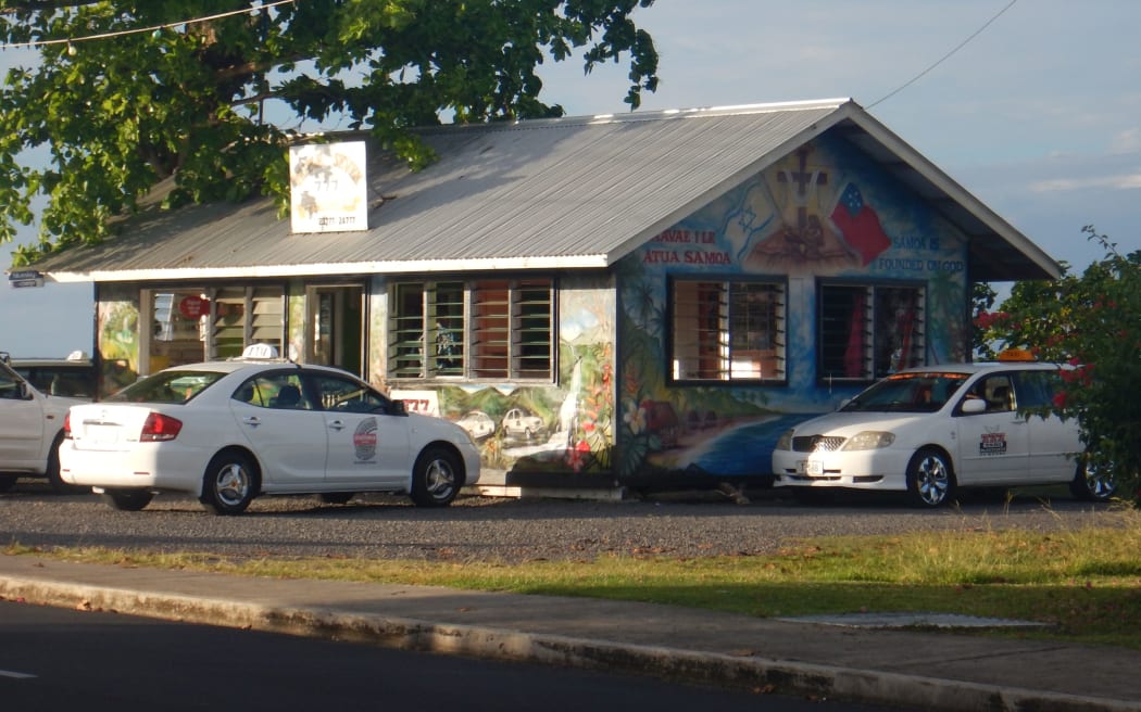 Taxi stand in Apia.