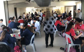 Lunchtime at Kia Aroha College