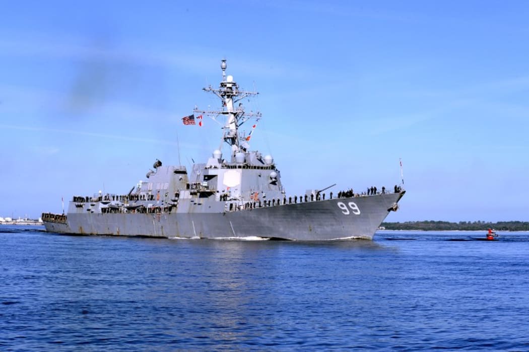 US Navy's guided-missile destroyer USS Farragut.