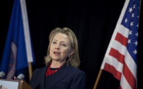 Hillary Clinton during her previous visit to New Zealand in 2010, when she served as US Secretary of State.