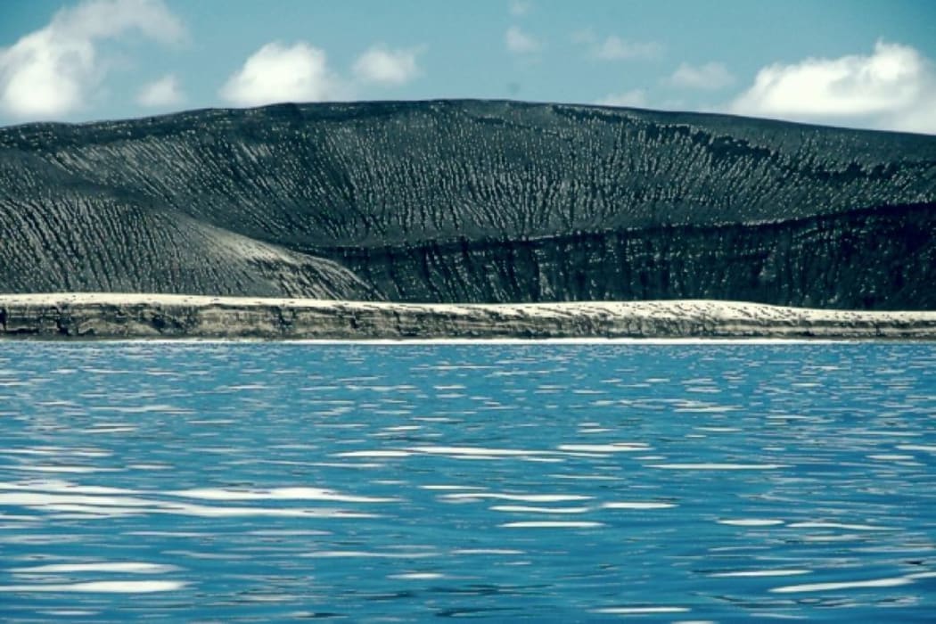 A view of Tonga's newest island, provided by GP Orbassano.