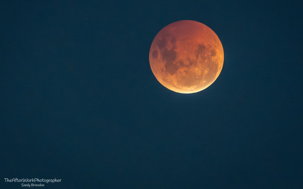 Sandy Brinsdon captured this photo of the blood moon lunar eclipse, on Friday 14 March, 2025.
