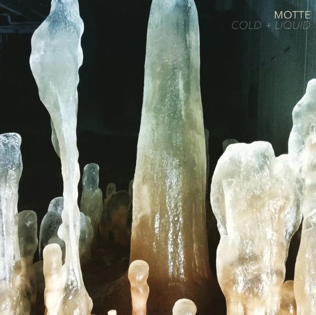 The cover of Cold + Liquid - a 2022 album by NZ musician Motte, aka Anita Clark