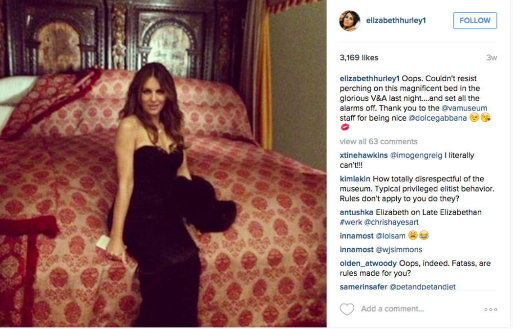 Liz Hurley on Instagram