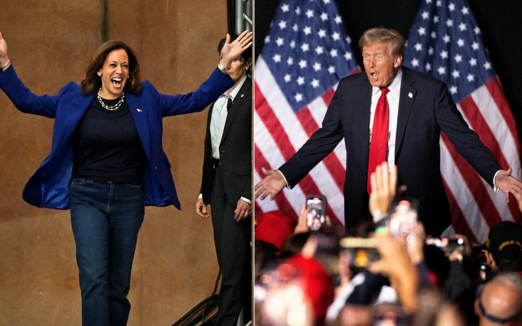 US Presidential candidates Kamala Harris and Donald Trump.