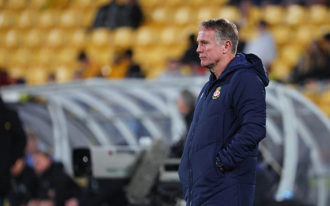 Wrexham coach Phil Parkinson in Wellington 2025.