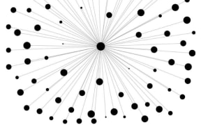Dots, connected by lines. A map of connections
