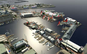 The proposed America's Cup Village around the Wynyard Quarter.