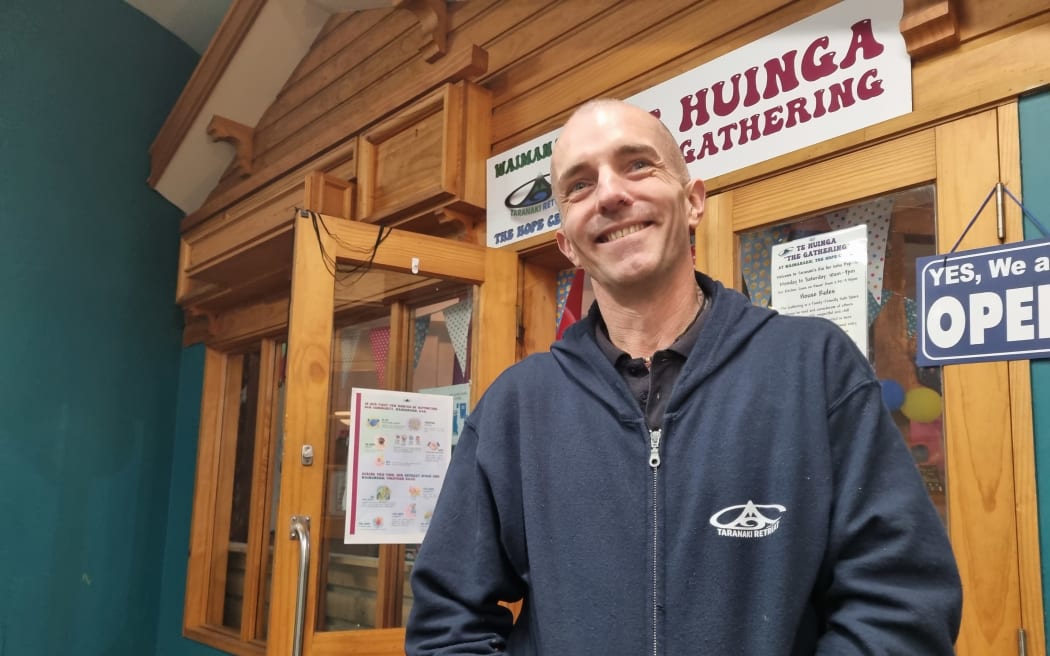 Jamie Allen at Waimanako - an offshoot of the Taranaki Retreat.