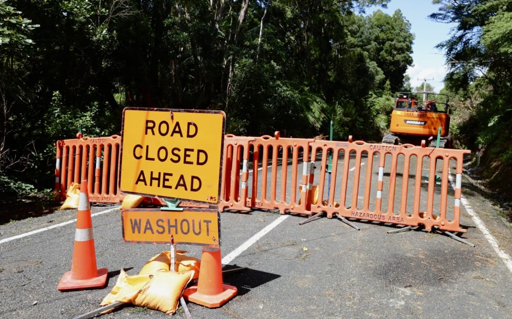 Slip damage in Titirangi, Auckland.