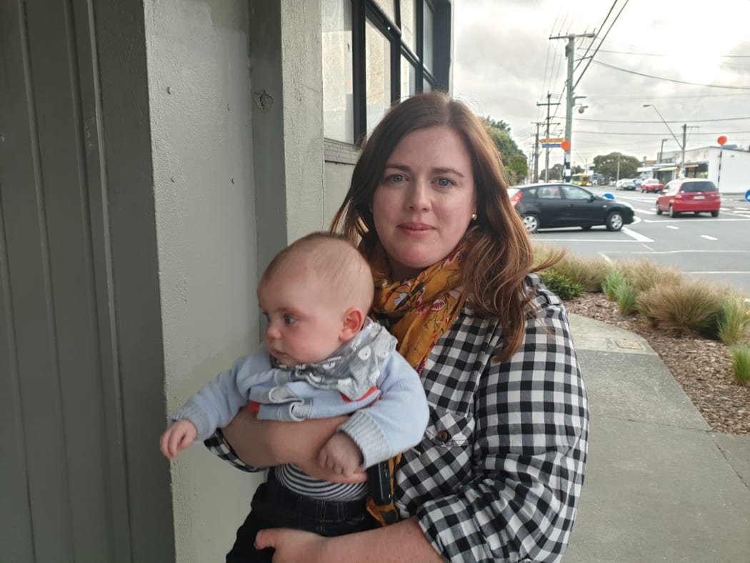 Meg Waghorn with her almost four-month old son Hamish.