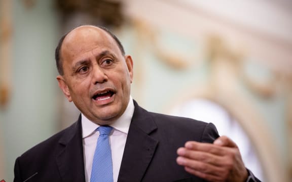 Labour MP Willie Jackson speaks to the media