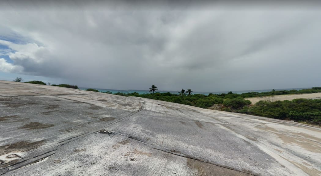 The nuclear waste dome caps the site of a 1952 hydrogen bomb test site.