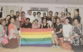 Members of Tonga’s LGBTI community at the Tonga Family Health Clinic.