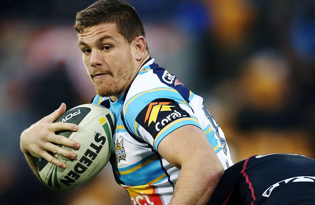 Paul Carter of the Gold Coast Titans in action.