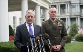 US Defense Secretary James Mattis, left, and General Joseph Dunford, chairman of the Joint Chiefs of Staff.