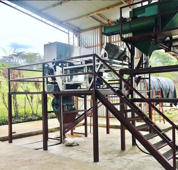 Jiwaka Coffee's eco-friendly coffee mill.