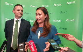 Green Party co-leaders James Shaw and Marama Davidson unveiling the party's agenda if they enter negotiations with Labour after the upcoming elections.
