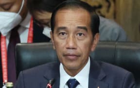Indonesian President Joko Widodo hosts the 2022 G20 Bali summit in Nusa Dua, Bali, Indonesia on Nov. 15, 2022.  ( The Yomiuri Shimbun ) (Photo by Masanori Genko for Pool / Yomiuri / The Yomiuri Shimbun via AFP)