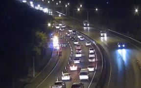 Traffic on the southern motorway SH1 in Auckland